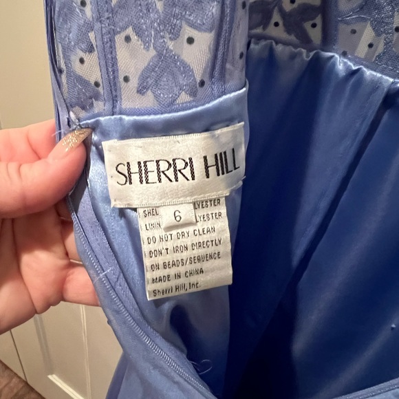 Sherri Hill Grad Dress Size 6 Periwinkle - Picture 5 of 6
